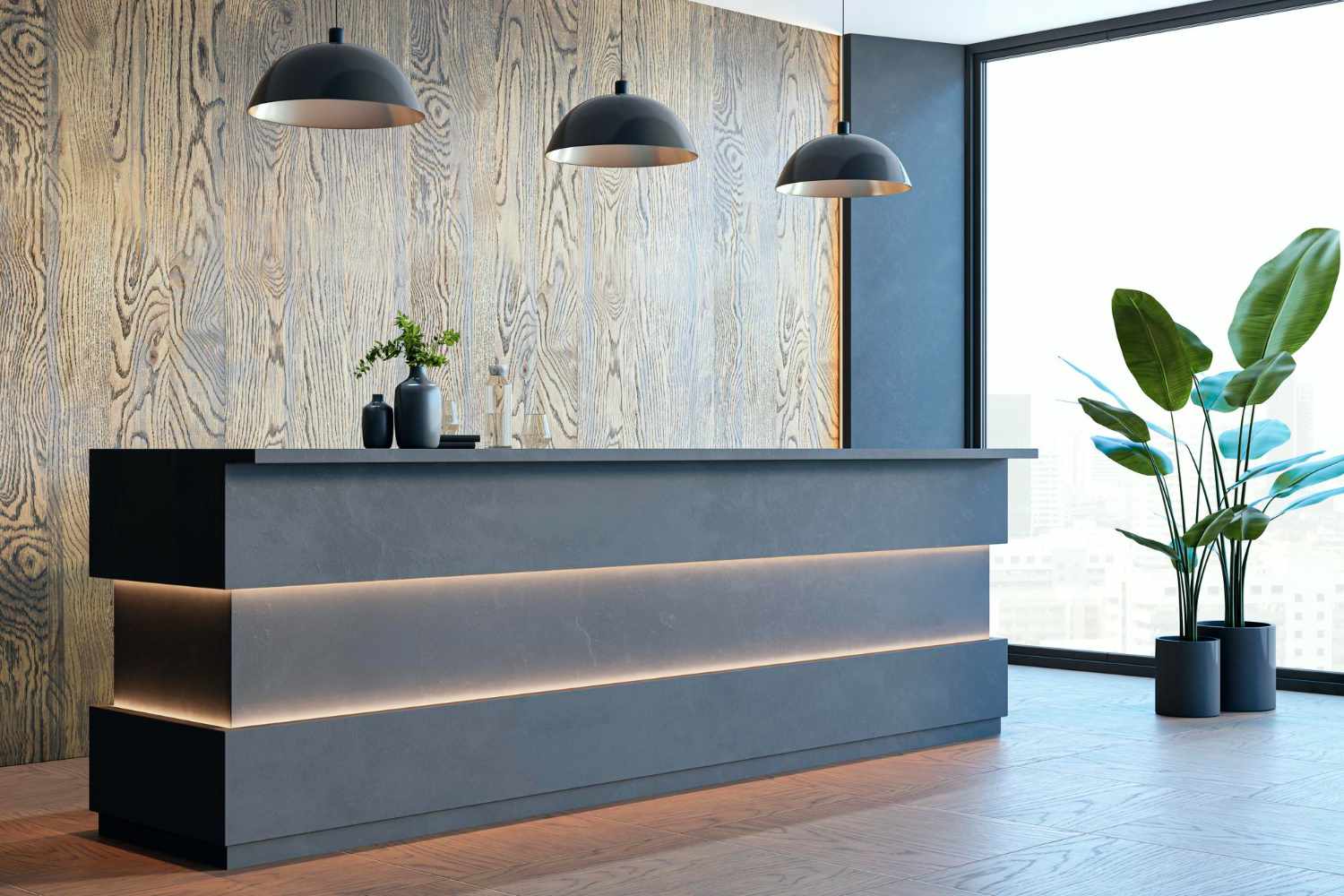 Lada recepcyjna na wymiar